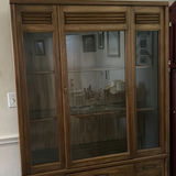 Wooden china cabinet with glass display - thumbnail 3 of 6