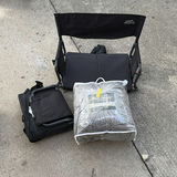 2 Folding chair with Mink Sherpa blanket and carry bag - thumbnail 1 of 4
