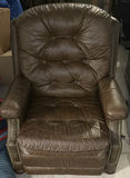 Brown Leather Tufted Recliner Chair - thumbnail 1 of 3