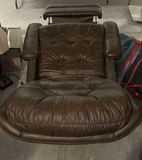 Brown Leather Tufted Recliner Chair - thumbnail 3 of 3