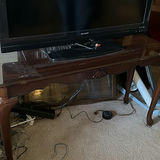 Sharp LCD TV with wooden console table - thumbnail 3 of 6