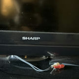 Sharp LCD TV with wooden console table - thumbnail 2 of 6