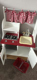 Children’s Wooden Play Kitchen Set with Toy Shopping Basket - thumbnail 4 of 4
