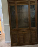 Wooden china cabinet with glass display - thumbnail 1 of 6