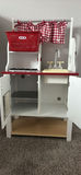 Children’s Wooden Play Kitchen Set with Toy Shopping Basket - thumbnail 2 of 4