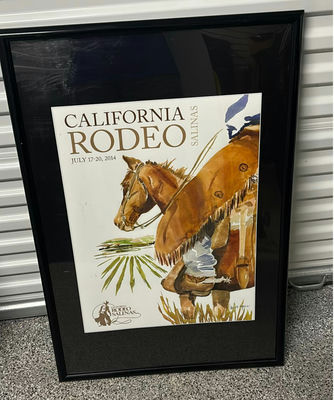 Framed California Rodeo Salinas 2014 Poster - Image 1 of 4
