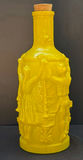 Yellow embossed decanter bottle and ornate silver tray - thumbnail 2 of 5