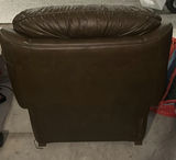 Brown Leather Tufted Recliner Chair - thumbnail 2 of 3