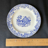 Blue and White Ceramic Plates with Four Metal Tumblers - thumbnail 4 of 5