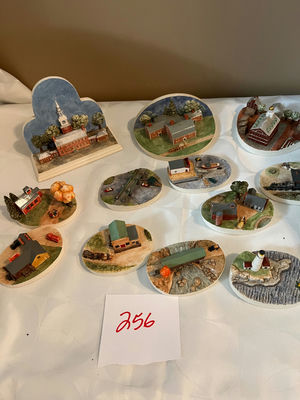Assorted miniature diorama plaques with town, harbor and lighthouse scenes - Image 1 of 3