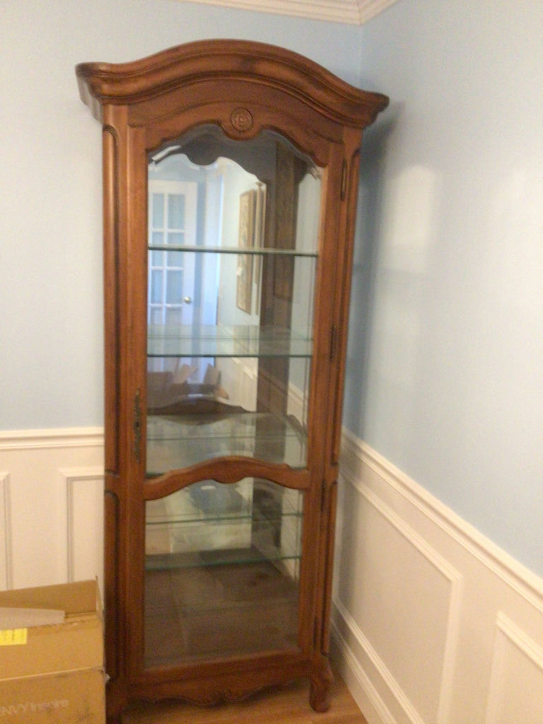 Wooden glass-front display cabinet - image 1 of 3