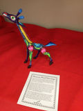 Colorful Oaxacan wood carving with information card - thumbnail 1 of 2