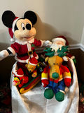 Christmas plush toy set with Mickey Mouse, Santa, reindeer and stocking - thumbnail 1 of 4