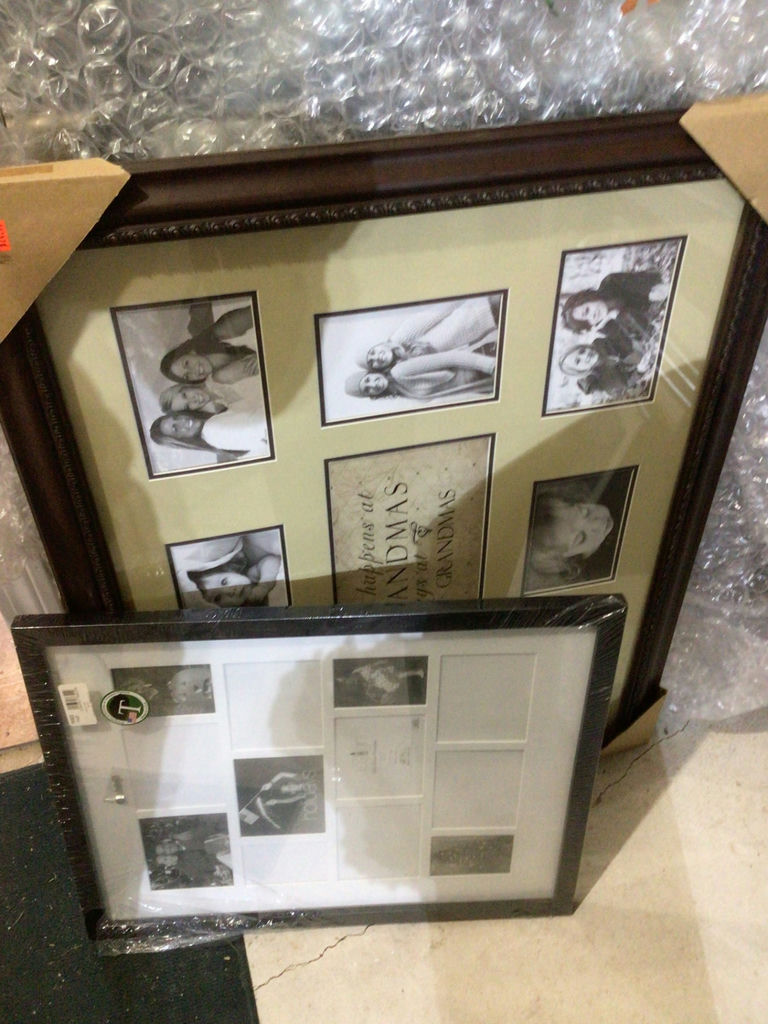 Two framed photo collages - image 1 of 2
