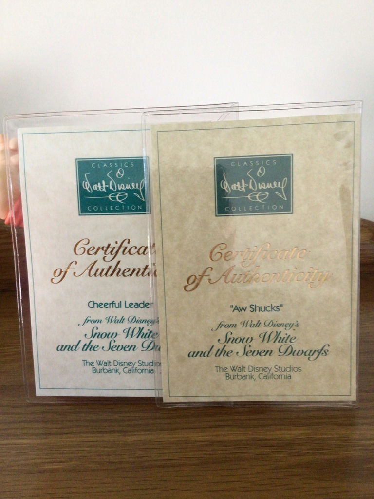 Snow White and the Seven Dwarfs figurine pair with Certificates of Authenticity - image 5 of 5