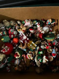Box of assorted Christmas ornaments and holiday decorations - thumbnail 1 of 2