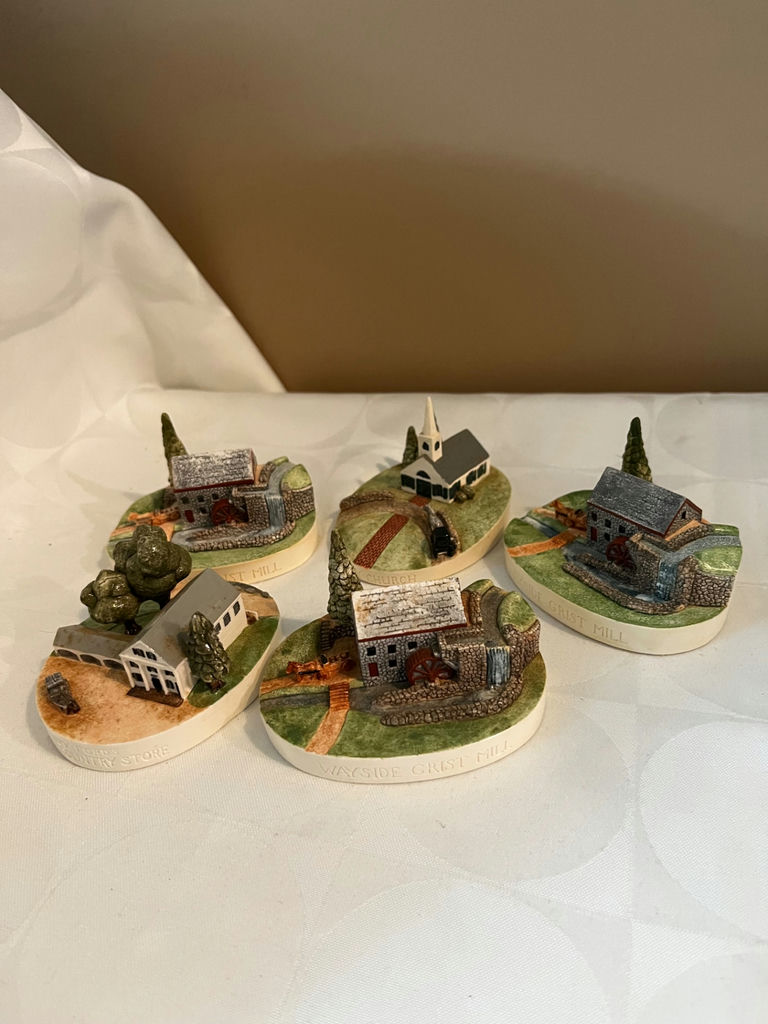 Six Wayside Grist Mill Miniature Village Scenes - image 1 of 2