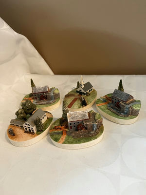Six Wayside Grist Mill Miniature Village Scenes - Image 1 of 2