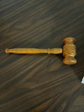 Duck decoy, knitted bird, ship sculptures, and wooden gavel - thumbnail 5 of 5