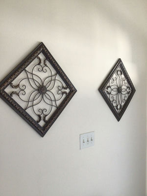 Two decorative metal wall art panels - Image 1 of 2