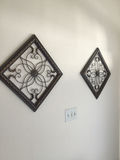 Two decorative metal wall art panels - thumbnail 1 of 2