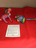 Two Oaxacan wood carvings (Alebrijes) of stylized animals - thumbnail 1 of 1
