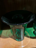 Green glass decor set with bowl, vases, and orb - thumbnail 1 of 3