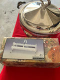 Silver-plated lidded serving dish with cracker tray - thumbnail 3 of 3