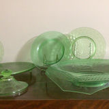 Green glassware collection (plates, bowls, and serving pieces) - thumbnail 3 of 6