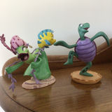 Twistin' Turtle and Flounder Figurines from The Little Mermaid with Certificates of Authenticity - thumbnail 1 of 4