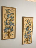 Pair of blue-flower tree prints - thumbnail 1 of 3