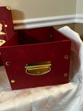 Red holiday memory boxes with snowman collage - thumbnail 1 of 2