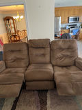 Brown Fabric Sectional Sofa with Chaise - thumbnail 2 of 5