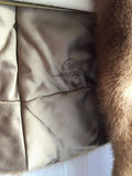 Brown fur stole with satin lining - thumbnail 3 of 5