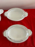 White casserole and bakeware set with clear lids - thumbnail 2 of 4