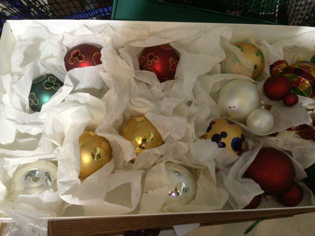 Box of assorted Christmas ornaments - image 1 of 3