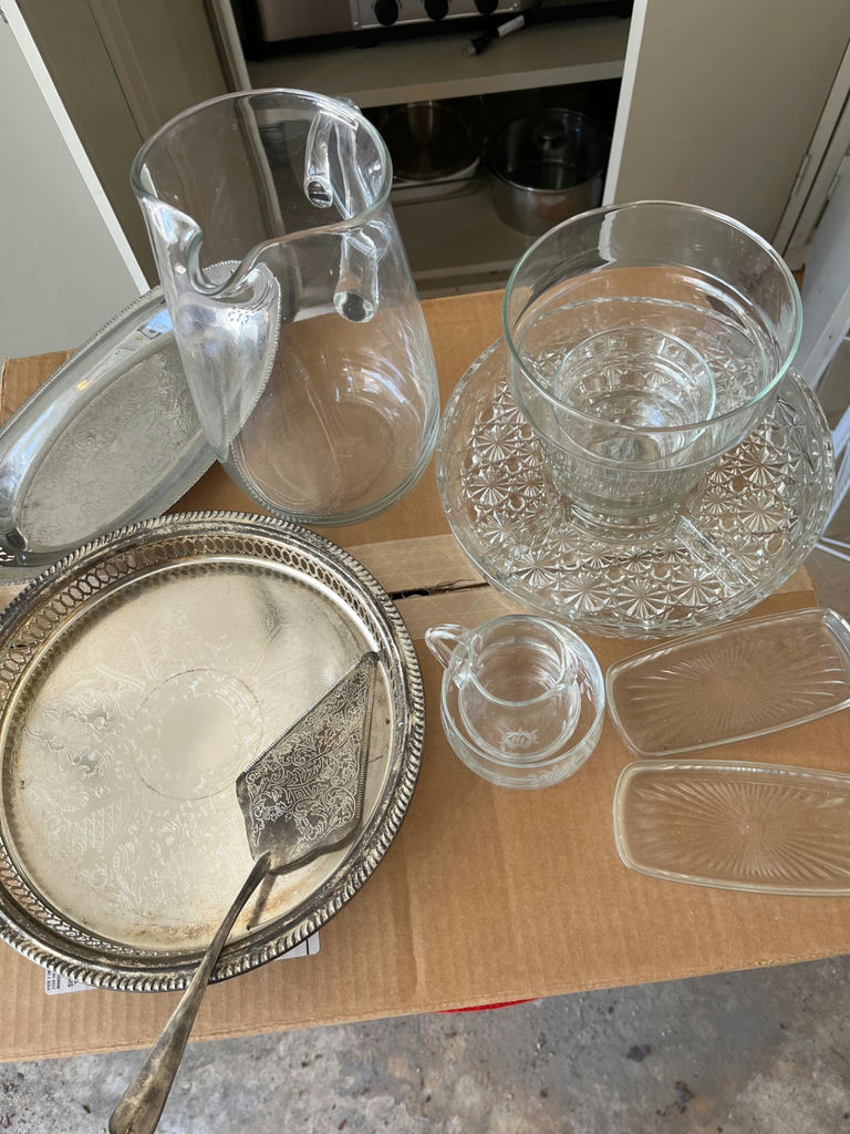 Glassware and Silver-Plate Serving Pieces - image 2 of 3