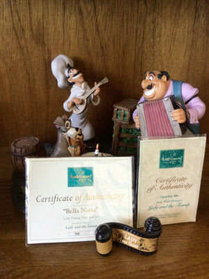 Lady and the Tramp Bella Notte Figurine Set with COA - Image 1 of 3