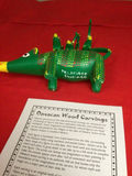 Green Oaxaca Alebrije wooden sculpture signed Feliciano Santiago - thumbnail 2 of 2
