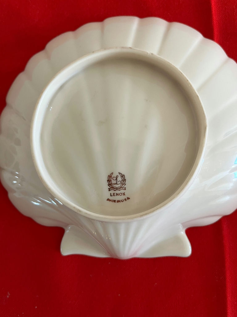 Lenox Shell-Themed Porcelain Dish and Heart-Cutout Bowl - image 4 of 5