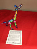 Colorful Oaxacan wood carving with information card - thumbnail 2 of 2