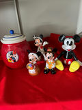 Disney Mickey and Minnie Figurines with Cookie Jar - thumbnail 1 of 1