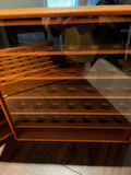 Wooden  golf ball  rack with glass doors and golf-themed accessories - thumbnail 2 of 4