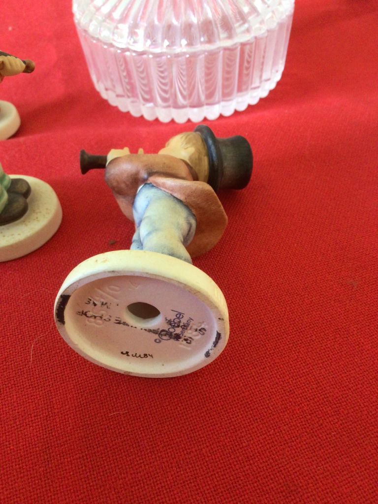 Porcelain figurine set with glass lidded dish and mug - image 4 of 5
