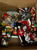 Box of assorted Christmas ornaments and holiday decorations - thumbnail 2 of 2