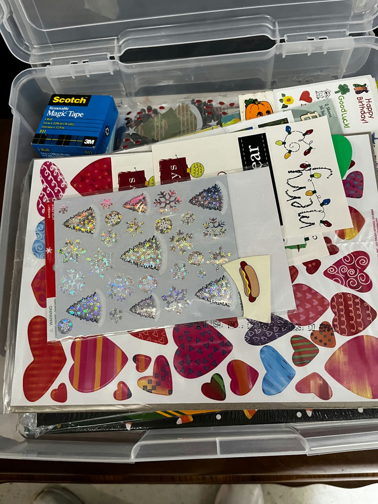 Assorted Craft Supplies in Storage Box - image 2 of 5
