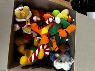 Box of plush stuffed Disney character toys - Image 1 of 2