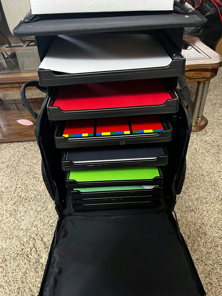 Rolling craft storage cart with multiple trays - image 1 of 6