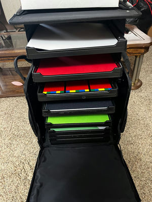 Rolling craft storage cart with multiple trays - Image 1 of 6