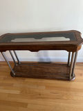 Wood and Glass Console Table - thumbnail 1 of 4